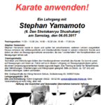 Karate anwenden Lehrgang Stephan Yamamoto